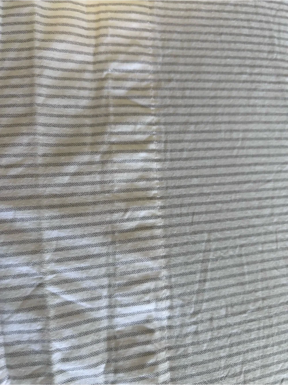 Ralph Lauren Home Gray White Striped Full Double Flat Sheet Cotton Classic